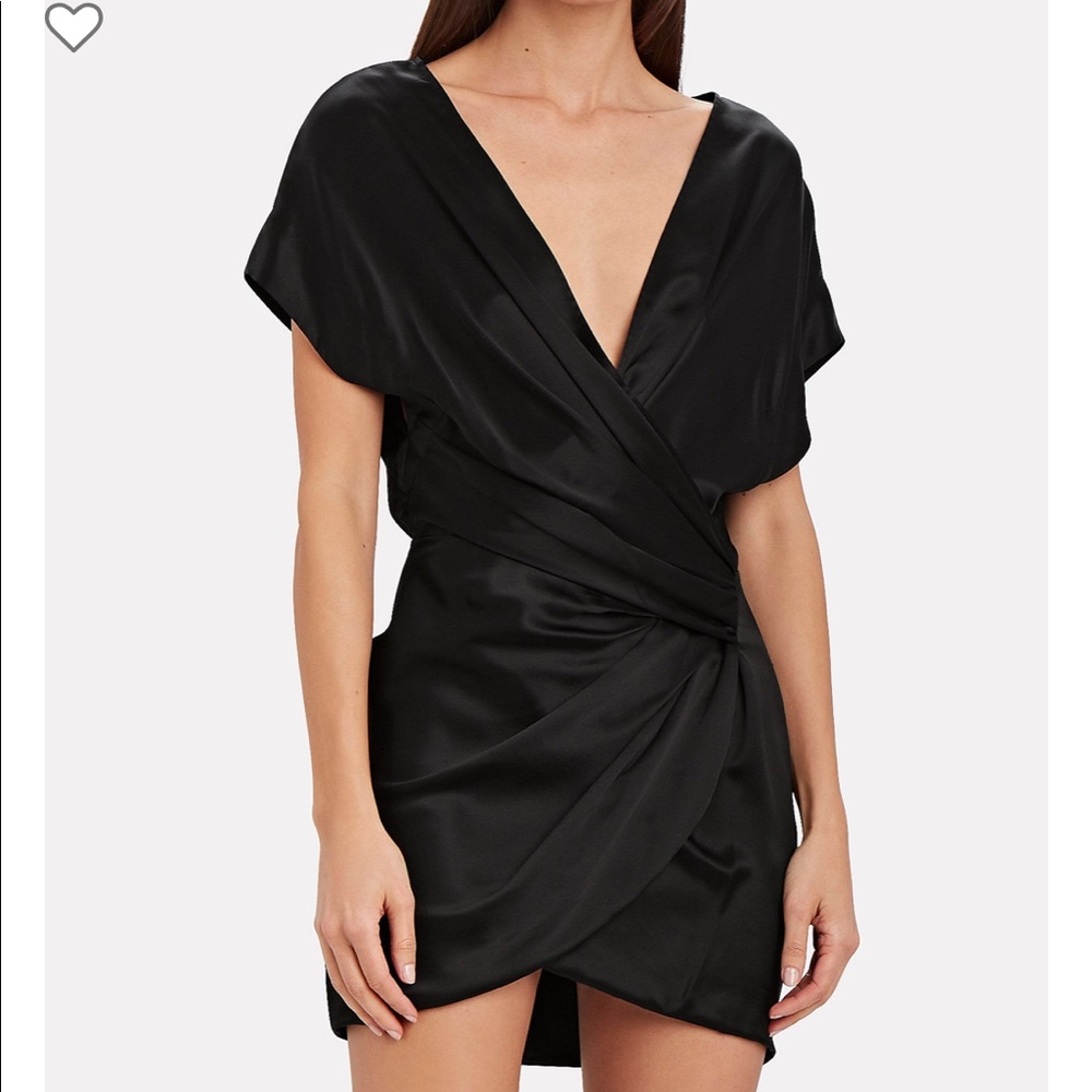 NWOT Michelle Mason silk wrap mini dress